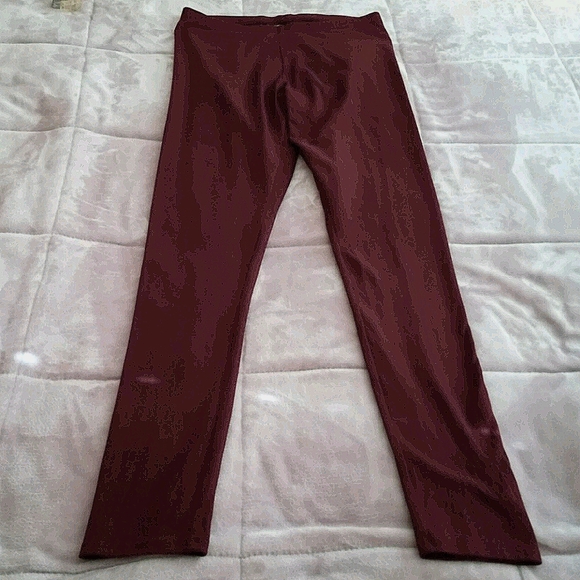 Ana Burgundy Stretch Cotton Leggings Me 
